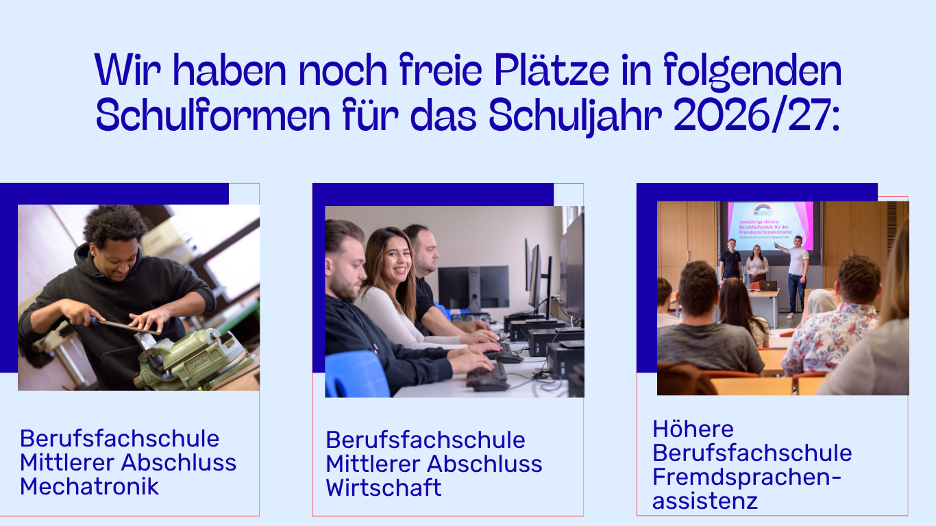 Freie Plätze für das Schuljahr 2026/27